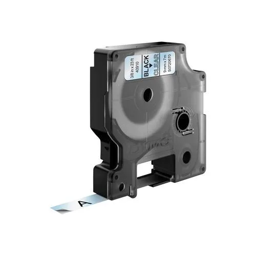 DYMO DYMO S0720670 Label Printer Tape 9MMX7M Black/Transparent — product photo