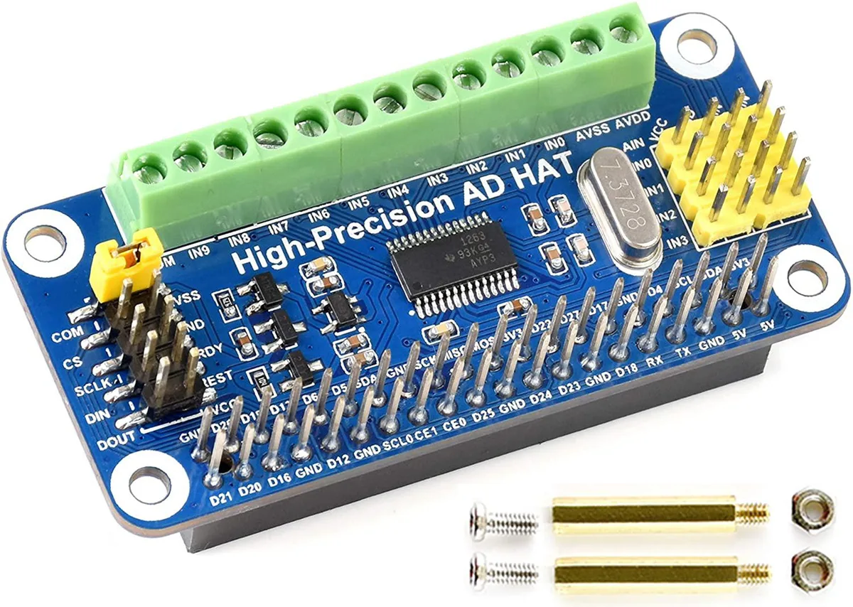 WaveShare WaveShare High-Precision AD HAT ADS1263 10-Channel 32-Bit ADC Expansion Card — product photo