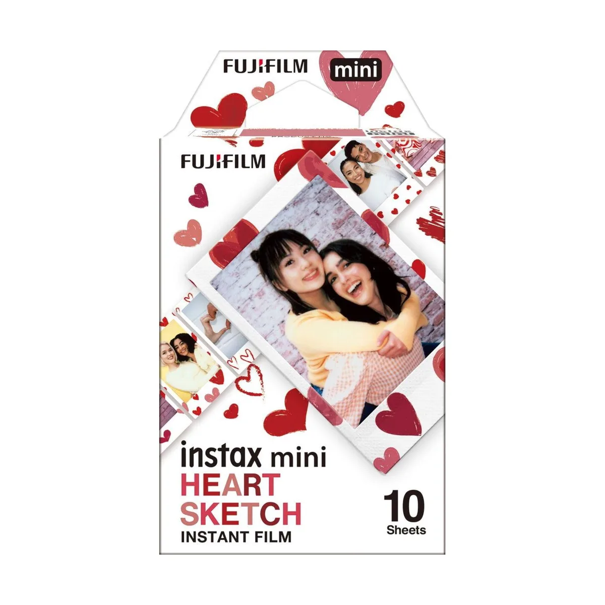 FUJIFILM FUJIFILM Instax Mini Heart Sketch film pack, 10 exposures — product photo