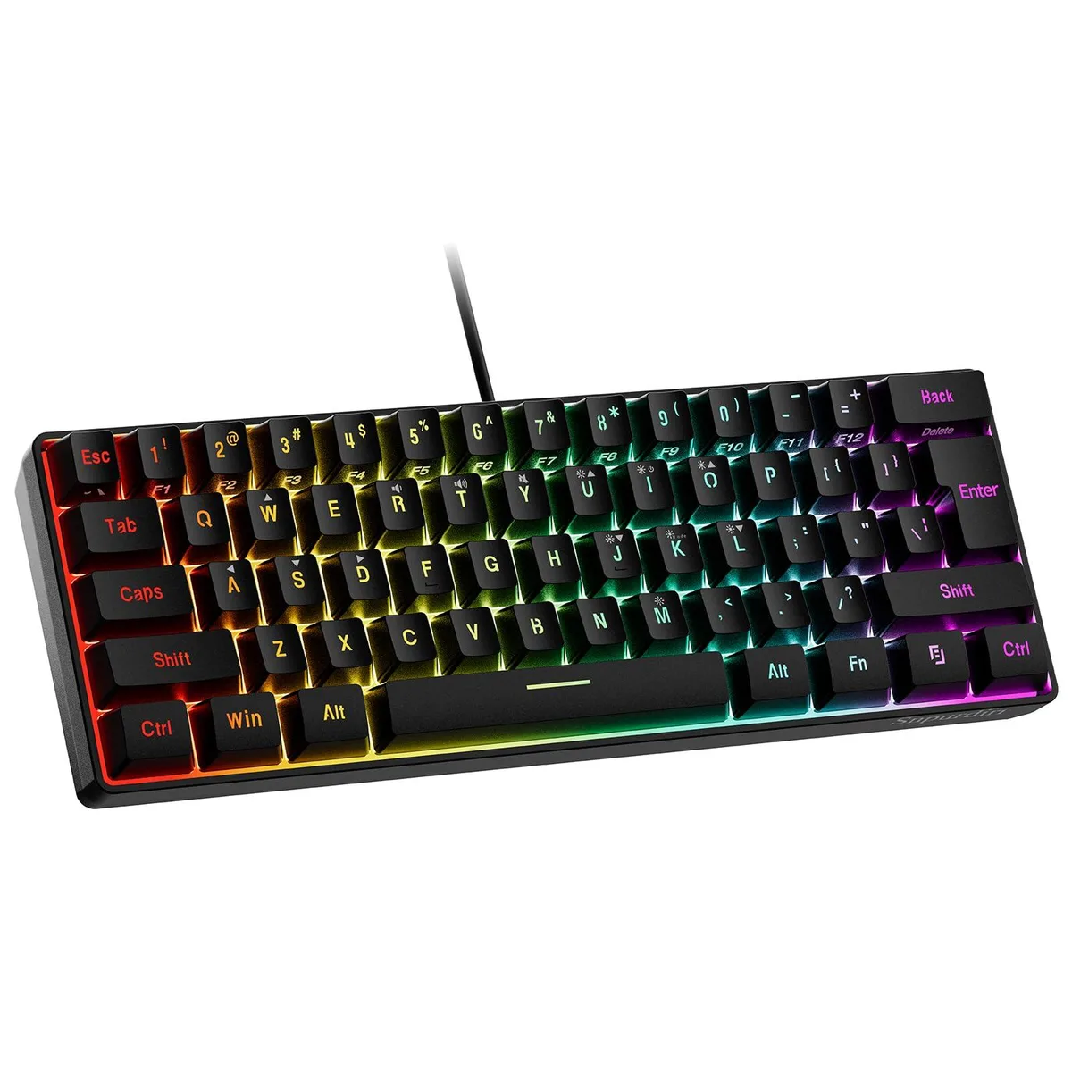 Redragon V700 60% Wired Gaming Keyboard 61 Keys Black — product photo
