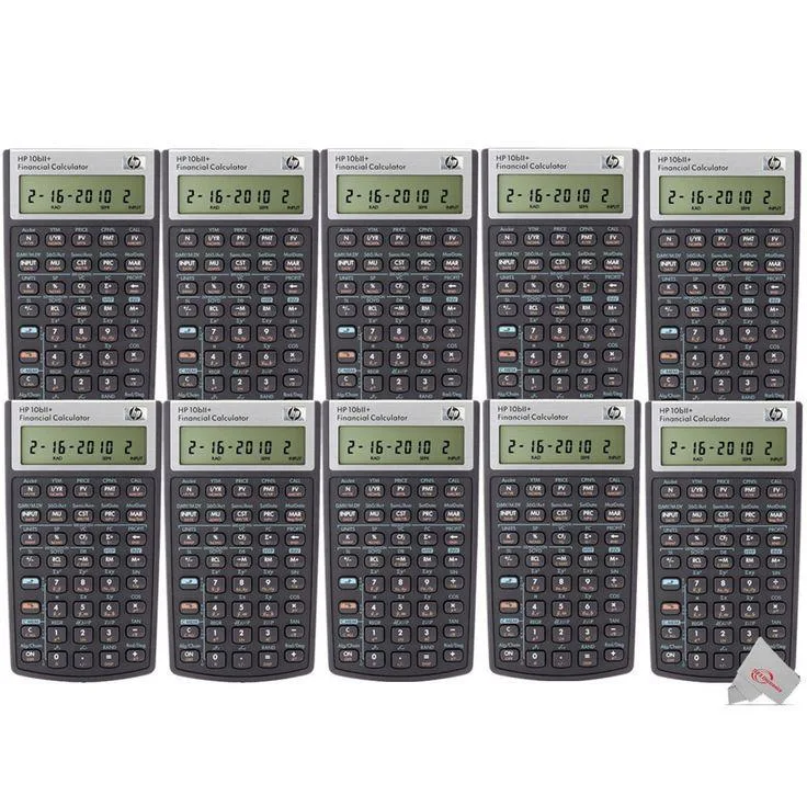 HP HP 10bII+ Financial Calculator Black 10 Pack — product photo