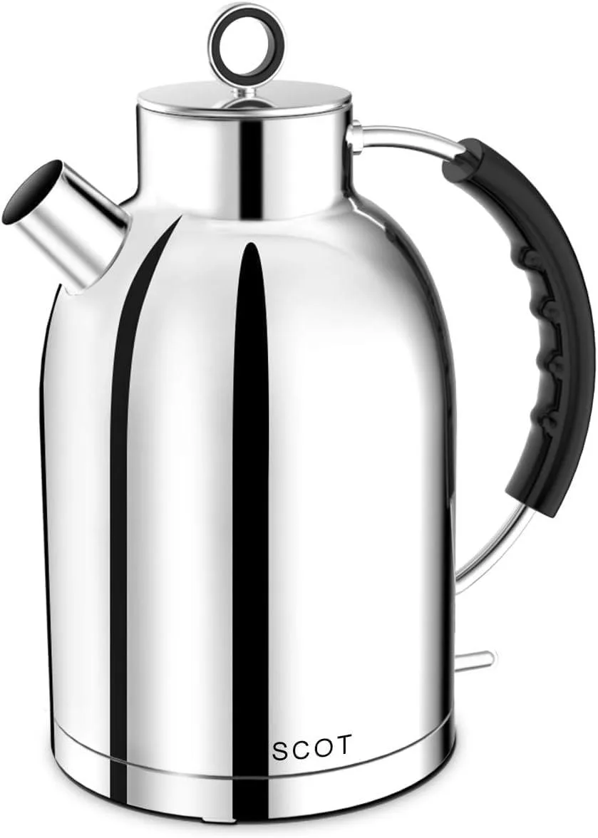  ASCOT Stainless Steel Electric Kettle 1.5L 1500W Polished Silver — product photo