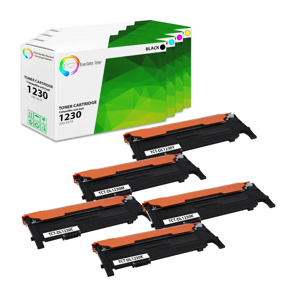 True Color Toner True Color Toner 1230 5-Pack Toner Cartridge 4 Colors 1500/1000 Pages — product photo