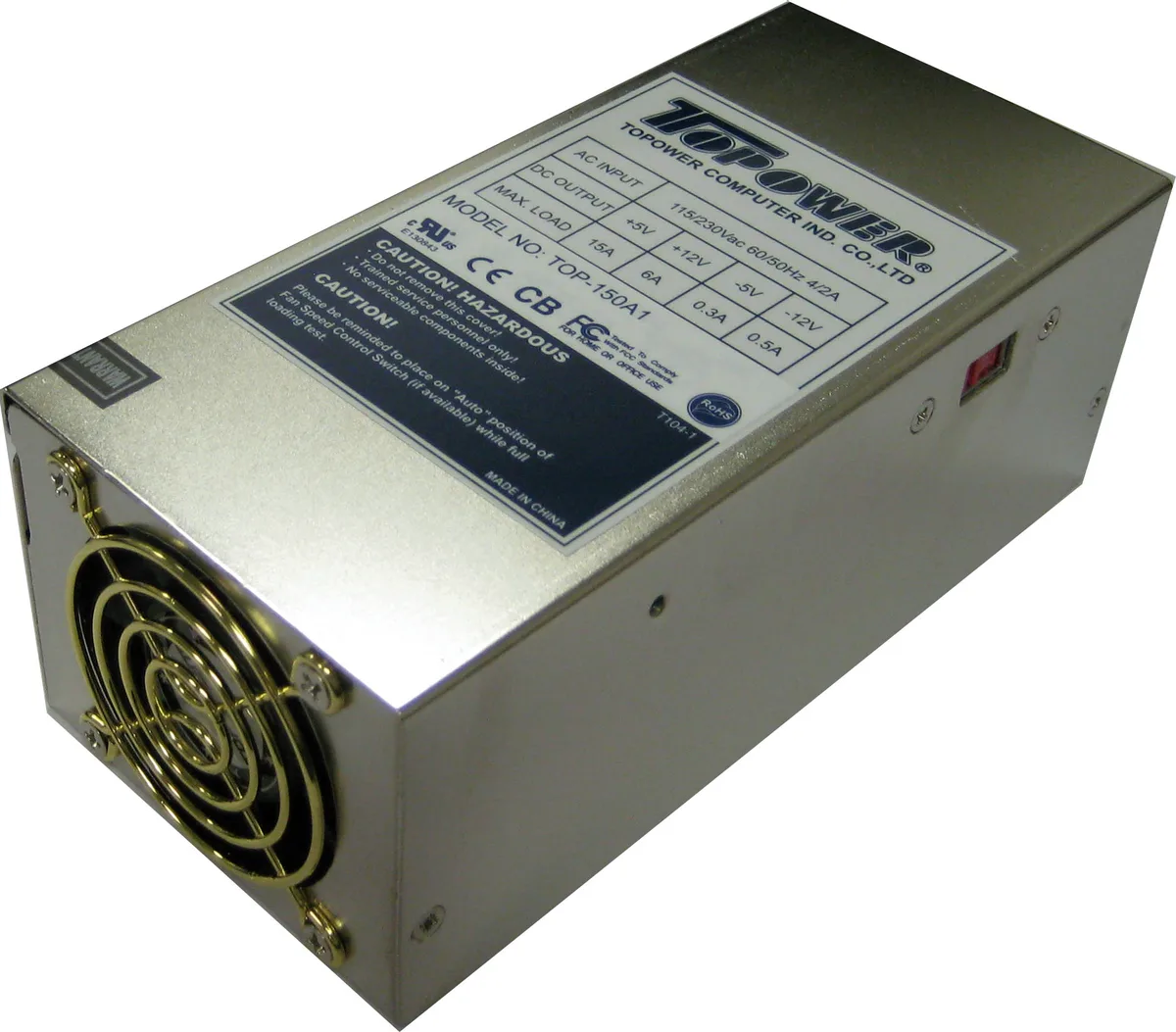 TOPOWER TOPOWER TOP-150A1 150W AT power supply — product photo