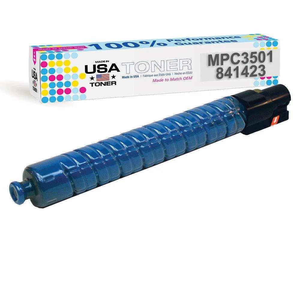 MADE IN USA TONER MADE IN USA TONER Cyan Toner Cartridge for Ricoh MP C3001 MP C3501 841423 16000 pages — product photo