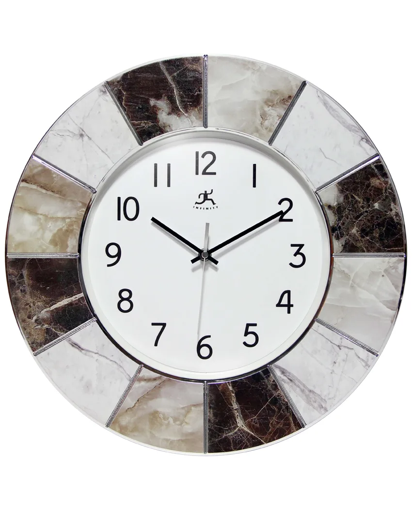 Infinity Instruments Infinity Instruments 16 inch Faux Marble Wall Clock — product photo