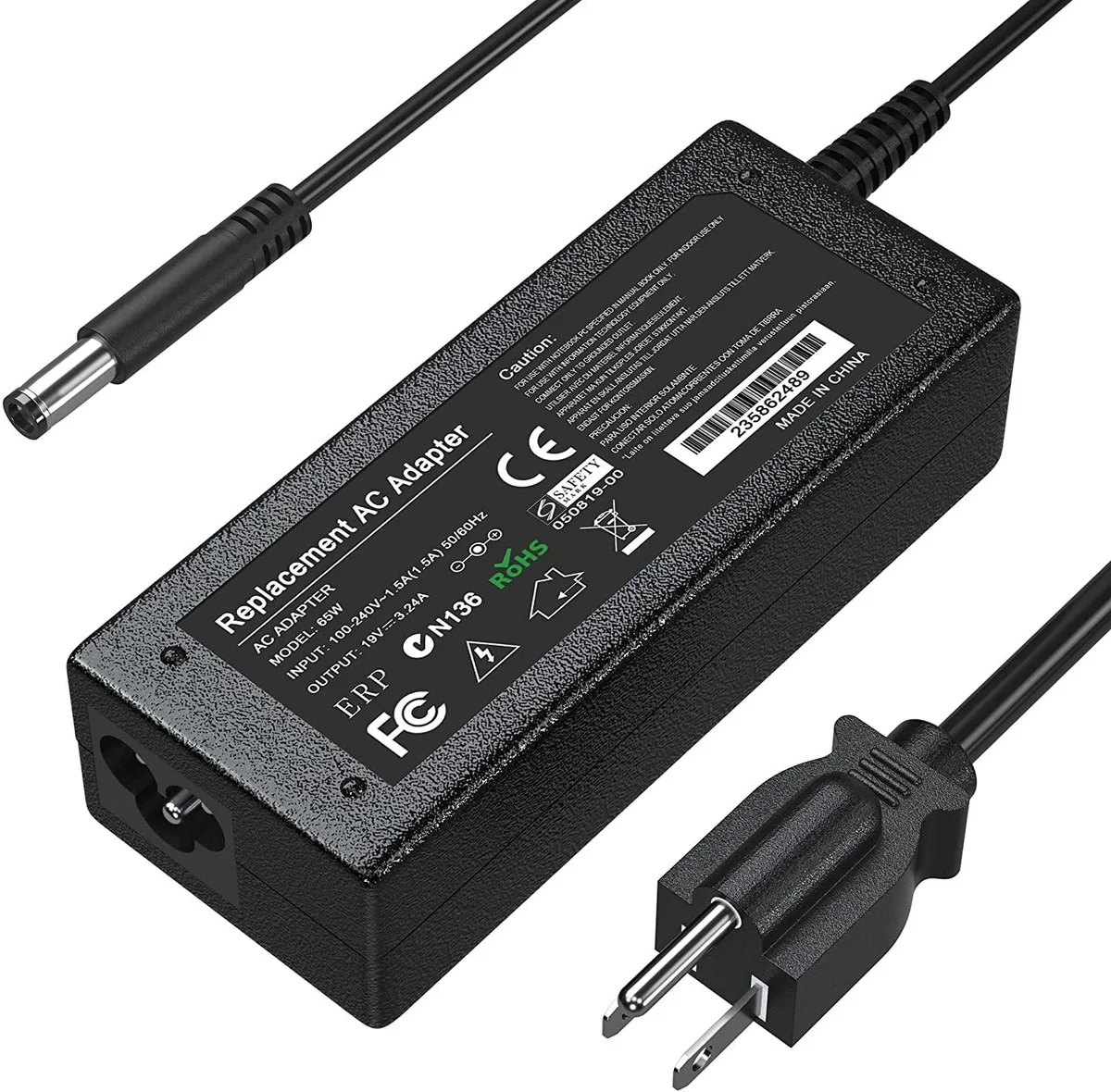myVolts myVolts 65W AC Adapter 19.5V 3.34A 4.5x3.0mm Dell — product photo