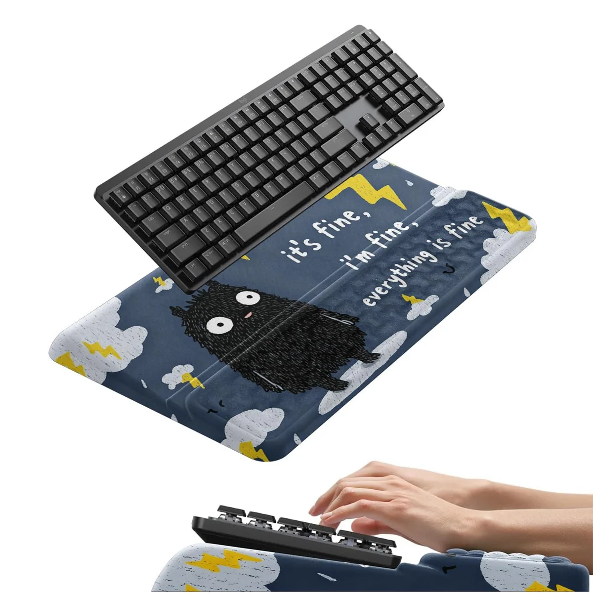  ZOCOZY Monster-251013 Ergonomic Keyboard Stand Blue 17.1x9.6in — product photo