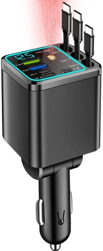 Hamzan Hamzan 7 in 1 Retractable Car Charger 102W Star Lights — product photo