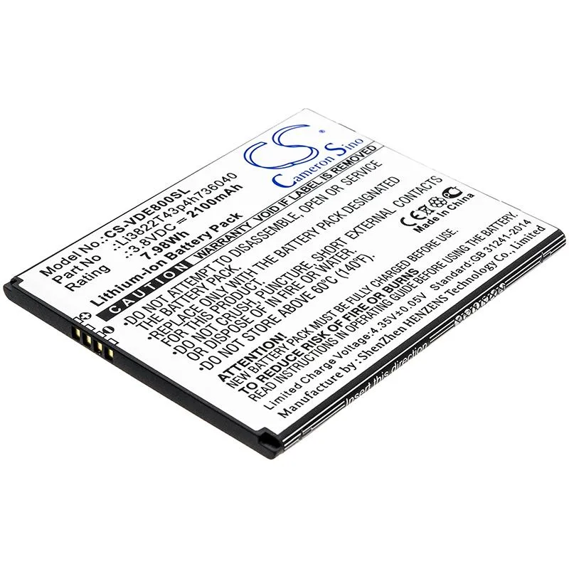 Cameron &amp; Co Cameron &amp; Co DS-CS-VDE800SL cell phone battery 2.1 Ah — product photo