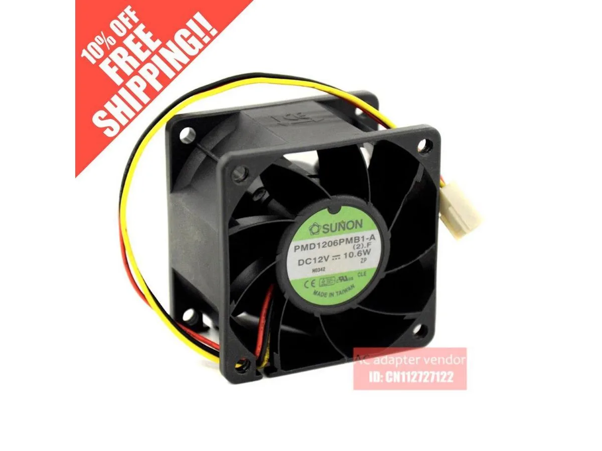 Fans Fans 6038 dual ball bearing 12V 10.6W server 1206 case fan — product photo