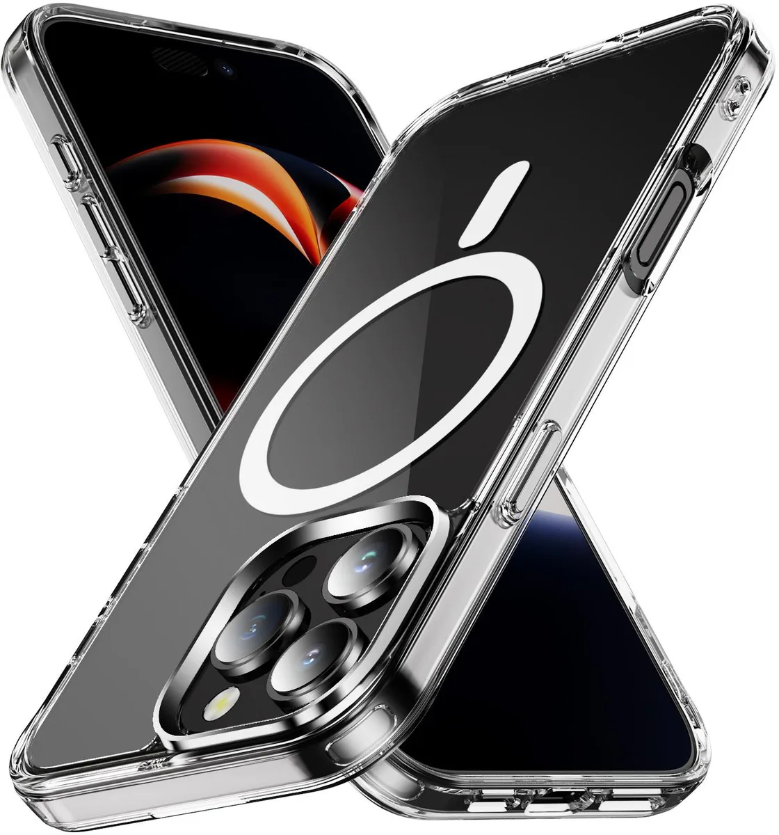 Nakedcellphone Nakedcellphone ClearSafe Clear Acrylic TPU Case for iPhone 16 Pro (6.3", 2024) MagSafe — product photo
