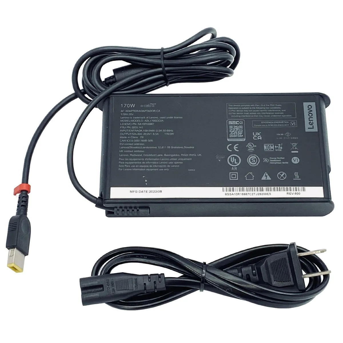 Lenovo Lenovo ADL170SCC2A 170W power adapter 20V 8.5A — product photo