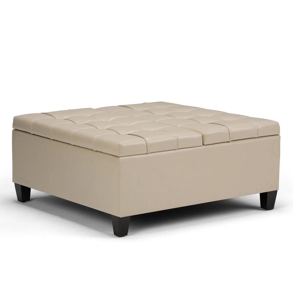 tuphen tuphen Harrison Coffee Table Storage Ottoman Satin Cream 36 16.5 — product photo