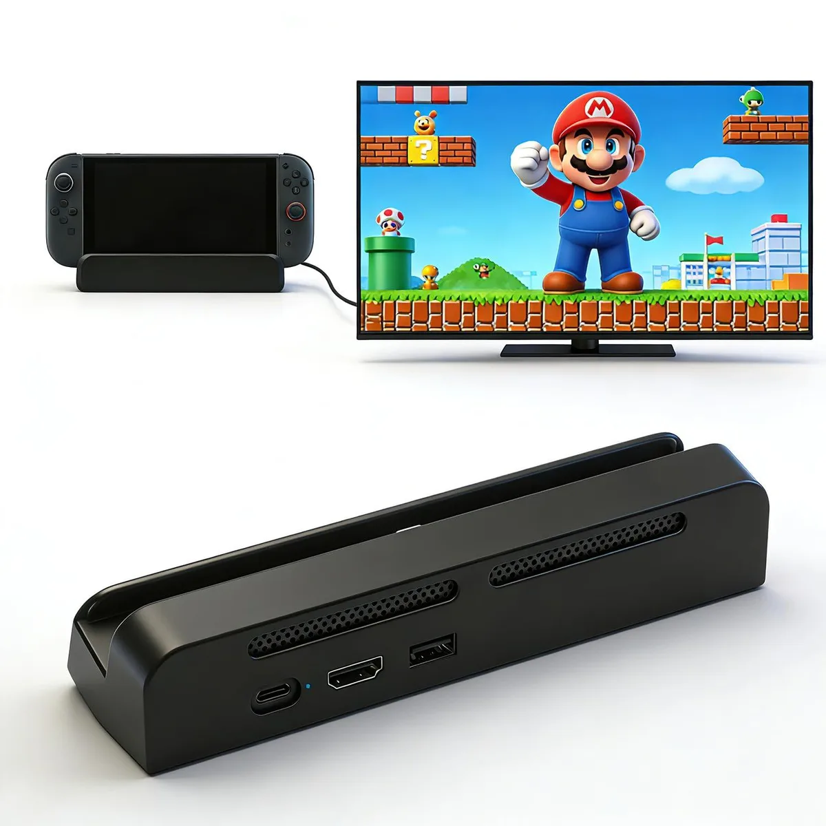  LOOTINK Portable Switch 2 Docking Station 6.8 in x 1.9 in x 1.4 in — product photo