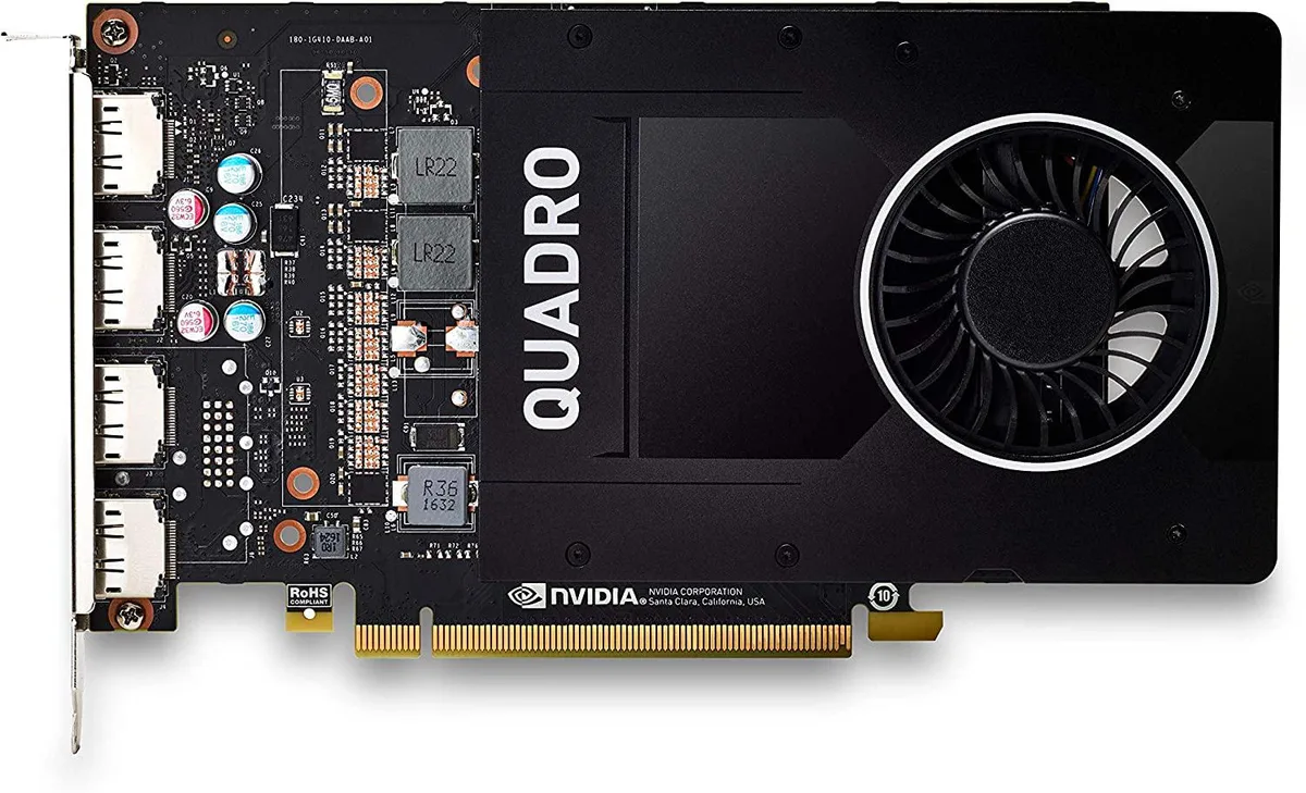NVIDIA NVIDIA Quadro P2200 5 GB GDDR5x 1280 CUDA video accessory — product photo