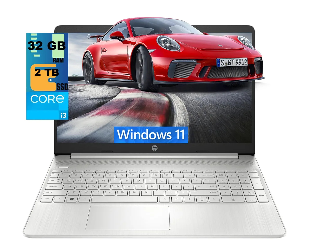 HP HP 15 laptop i3-1115G4 32GB 2TB SSD 15.6" HD Silver — product photo