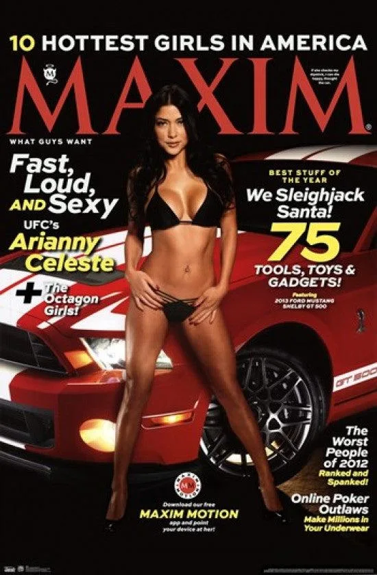 Poster print of Arianny Celeste in landscape orientation, glossy paper finish, 24 by 36 inches