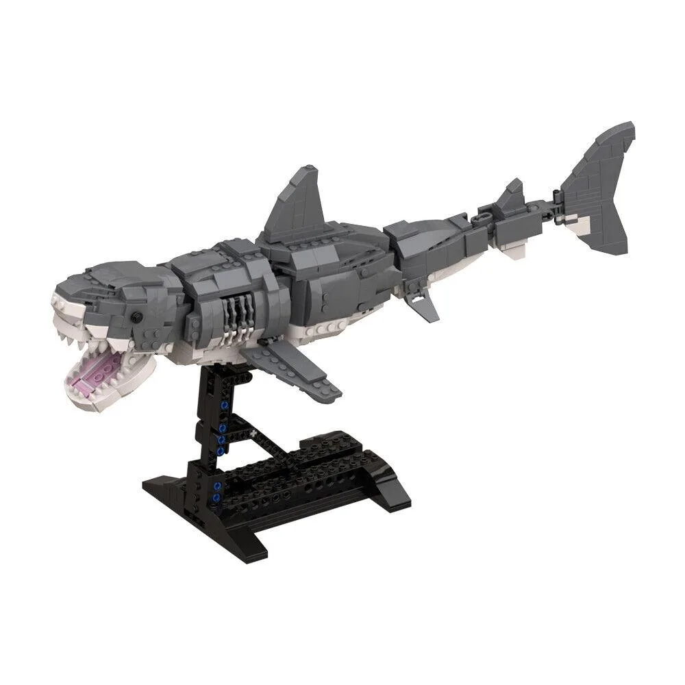 ZITIANYOUBUILD ZITIANYOUBUILD MOC-54823 Great White Shark Jaws Megalodon 728 Parts 1 11 Scale Educational — product photo