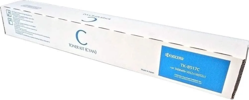 Kyocera Kyocera TK-8517C Cyan Toner Cartridge 1T02NDCUS0 for CS-5052ci CS-6052ci TASKalfa 5052ci 6052ci — product photo