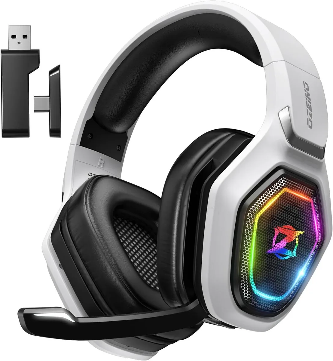 BFKK BFKK 2.4GHz Wireless Gaming Headset White 50mm 40Hr — product photo