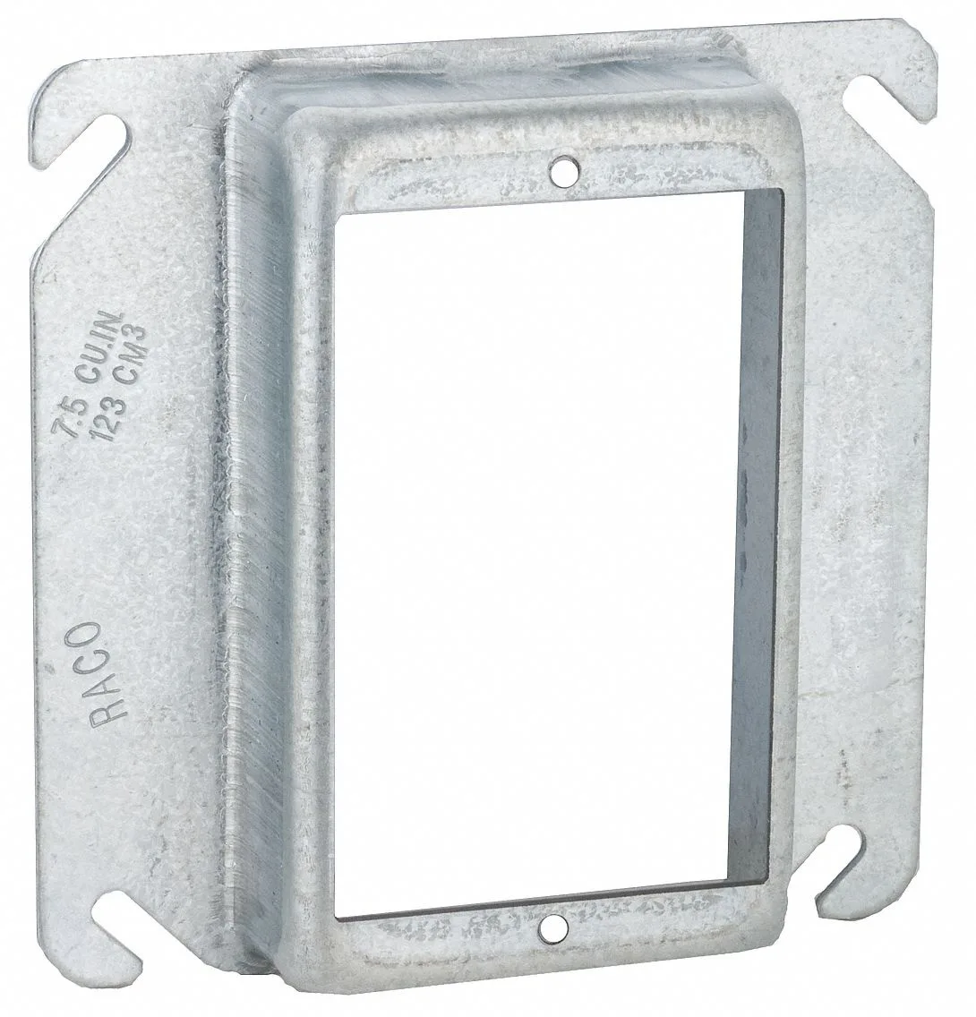 Hubbell Incorporated Hubbell Incorporated RACO 774 Mud Ring 1 Gang Galvanized Zinc Square Box 7.50 Cubic Inches — product photo