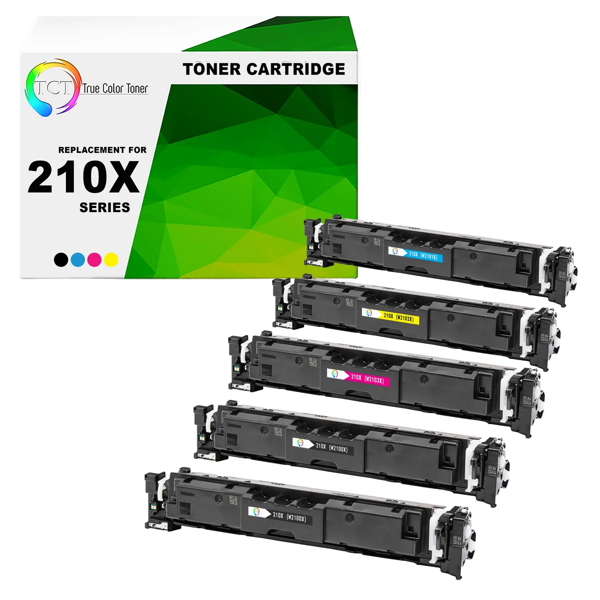 True Color Toner True Color Toner 210X 5 Pack toner cartridges 4 Colors High Yield 7500 5500 pages — product photo
