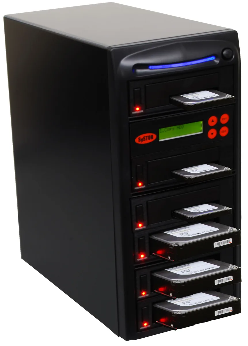 Systor Systor SYS305DP 1:5 SATA Duplicator &amp; Sanitizer 18GB/min 300MB/s 128MB Buffer — product photo