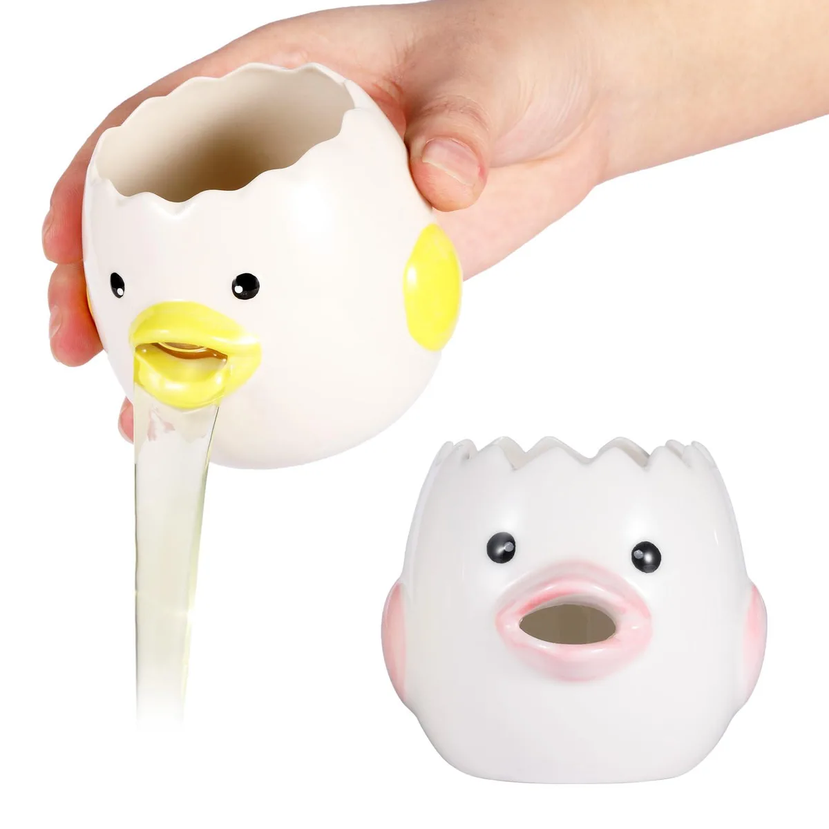Ceramic Egg Separator 2 Pack Yellow Pink 1½ — product photo