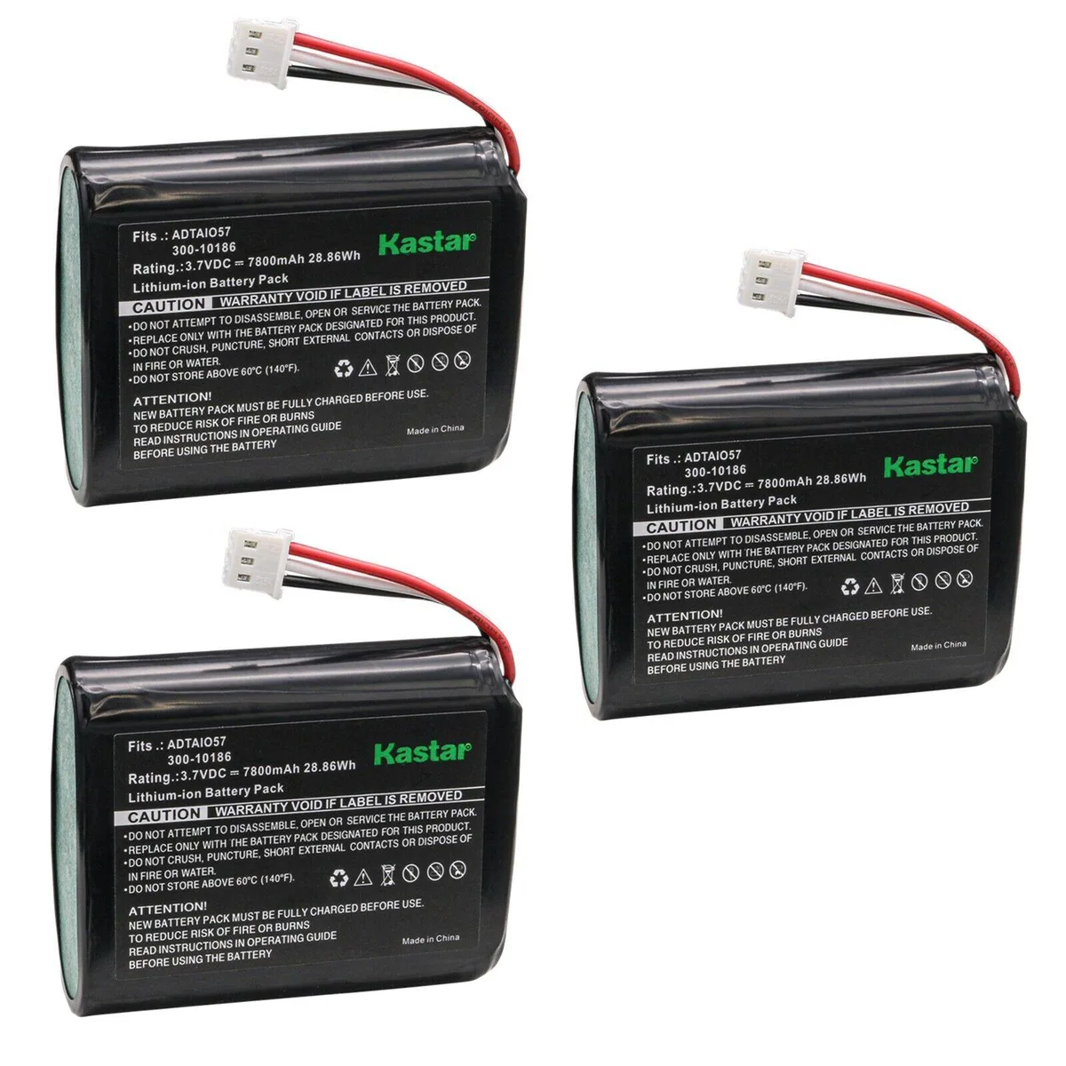 Kastar Kastar ADTAIO57 3-Pack 7800mAh Li-Ion Battery — product photo