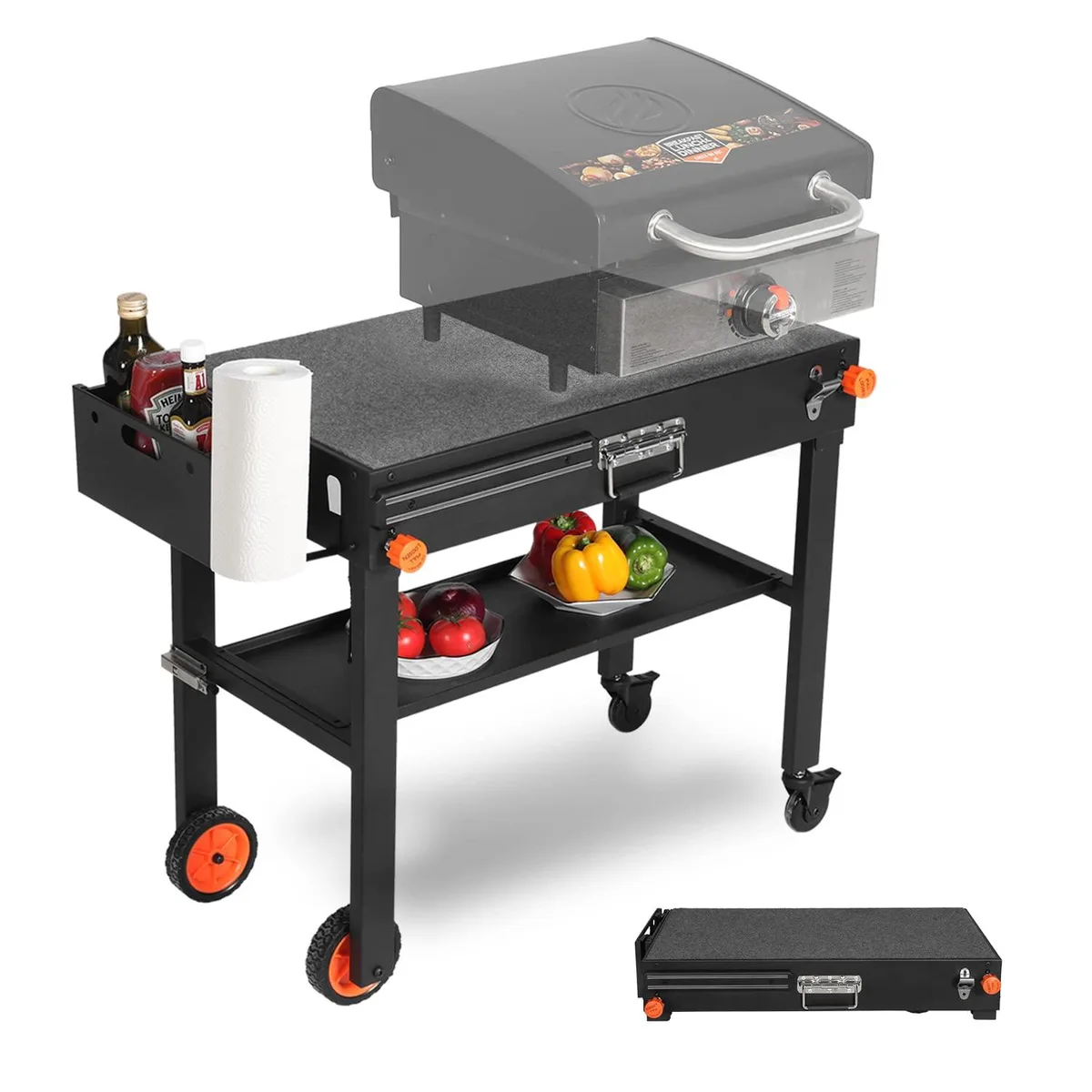  DeintYei Model 39 Portable Grill Table 527 sq in Black — product photo