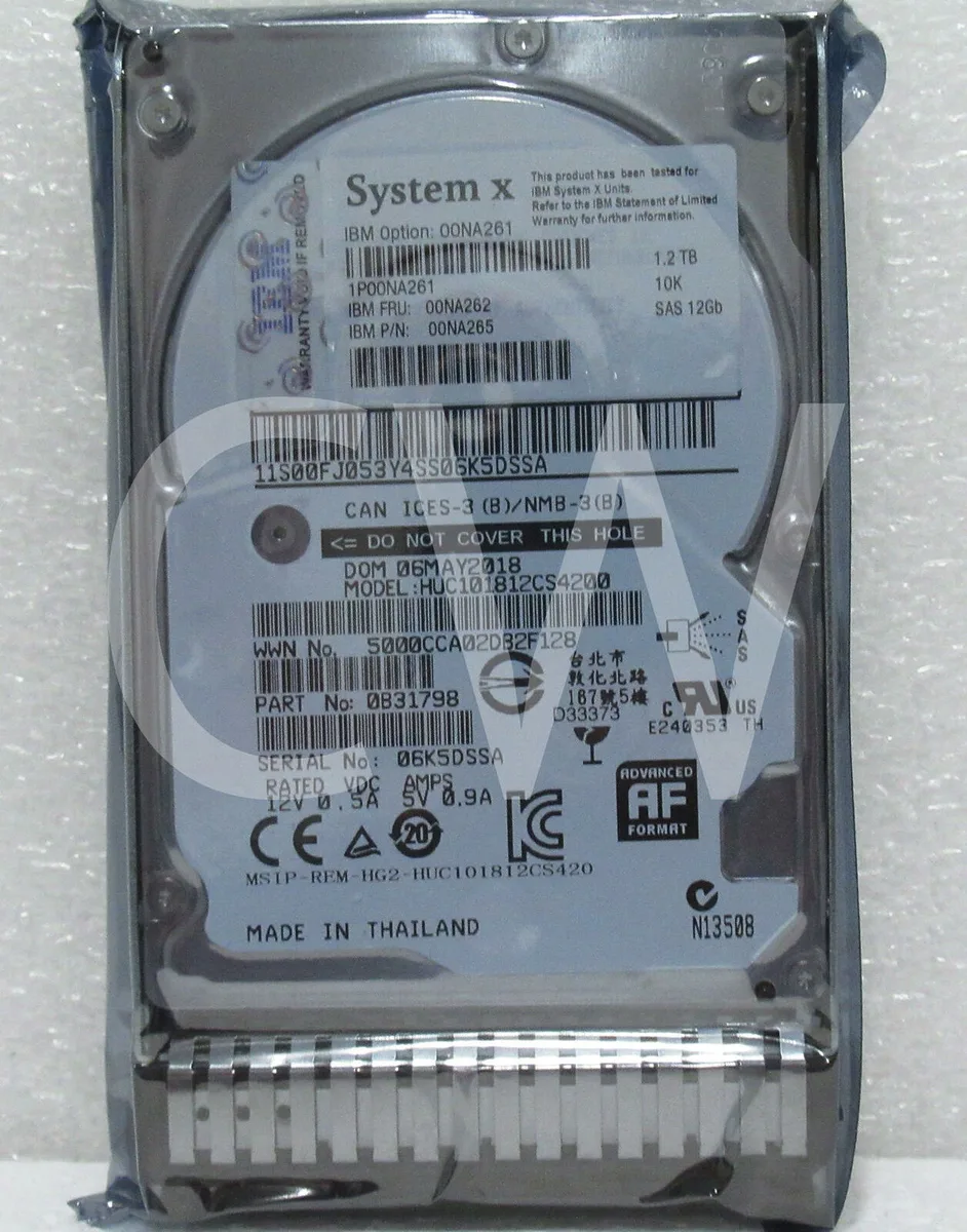 IBM IBM HUC101812CS4200 1.2TB 10K SAS 2.5in HDD accessory — product photo