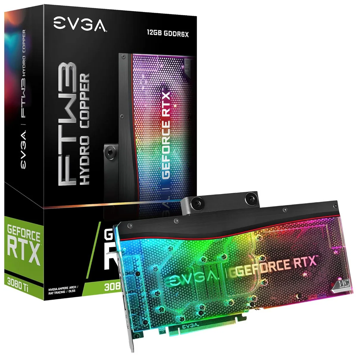 EVGA EVGA GeForce RTX 3080 Ti 12 GB GDDR6X FTW Ultra Hydro Copper graphics card — product photo