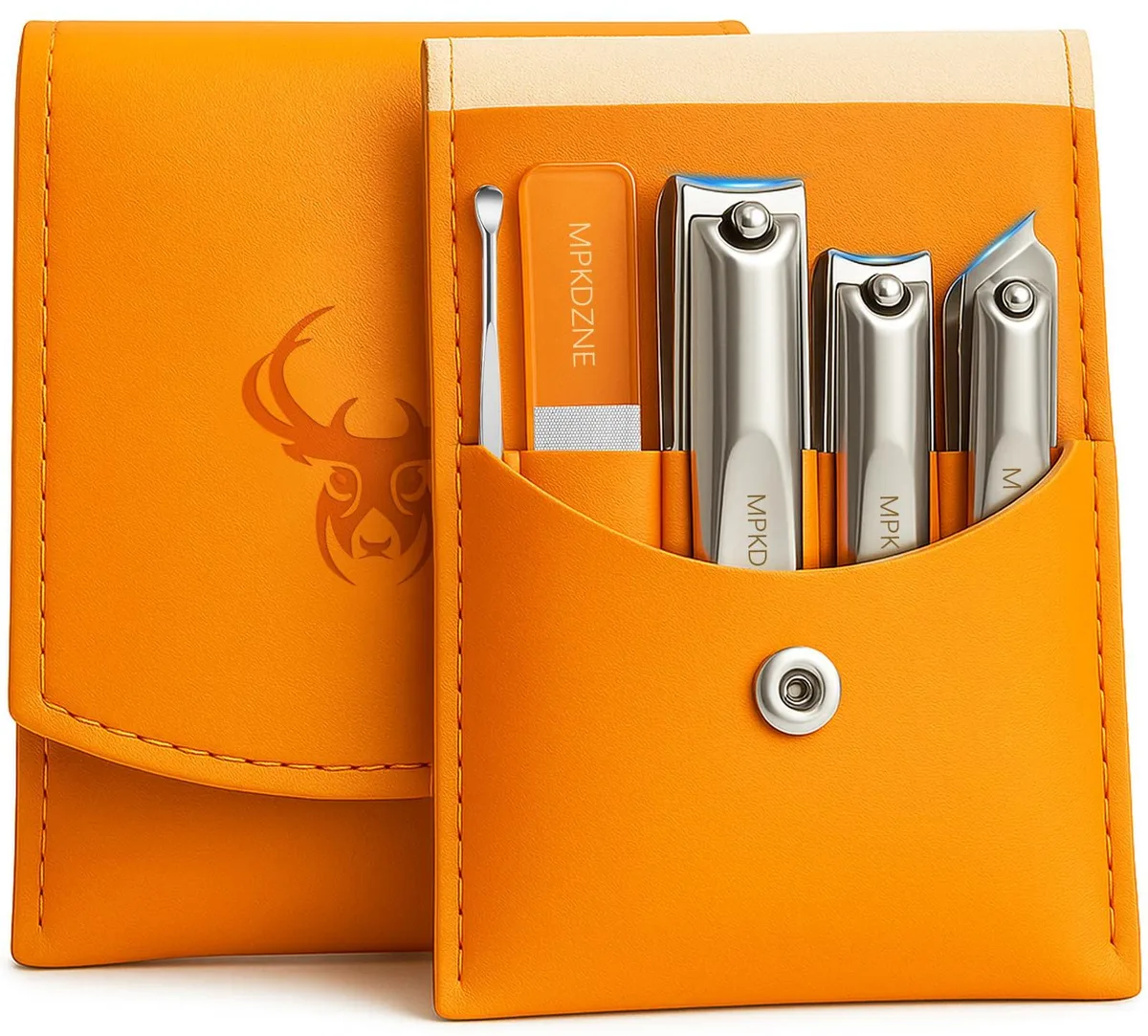  MPKDZNE 5-in-1 Nail Clipper Set with Angled Trimmer Silver — product photo