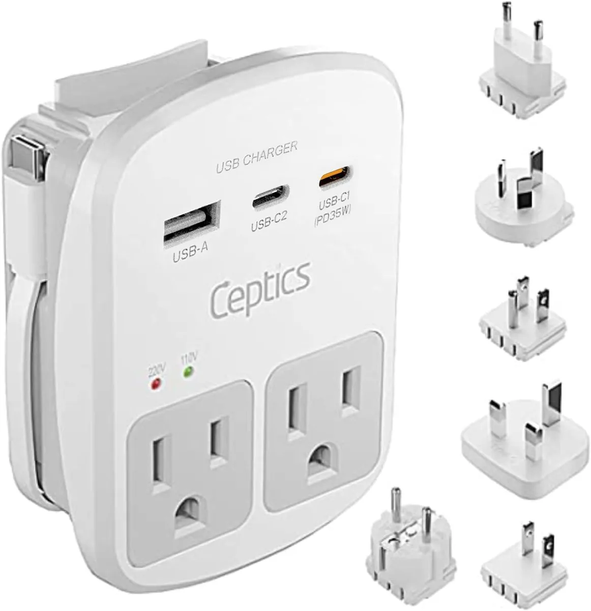FLEANE FLEANE 35W Universal Travel Adapter Kit with USB-C cable — product photo