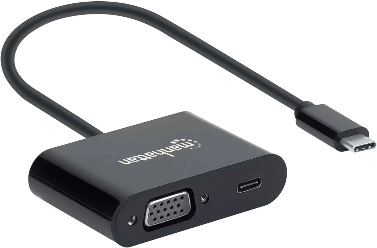 MANHATTAN MANHATTAN 153430 USB-C to VGA power splitter cord 60W PD — product photo