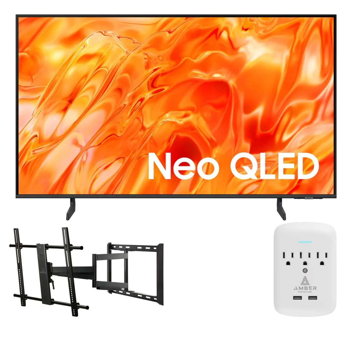 SAMSUNG SAMSUNG QN50QN70HA 50" LED TV with Mount and Surge Protector — product photo