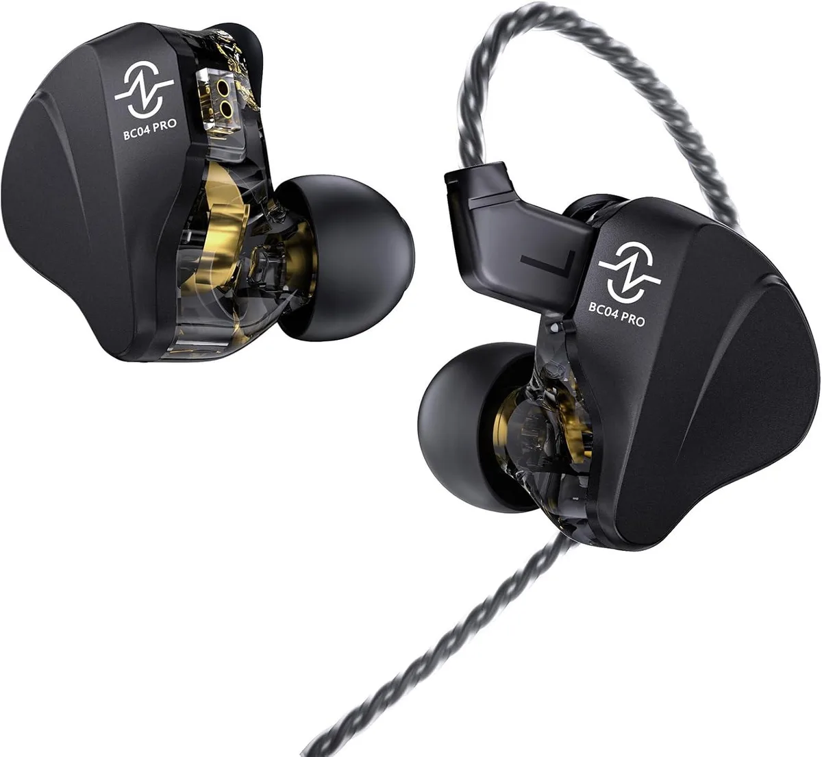 YINGHUA YINGHUA CCZ BC04 PRO IEM Wired Earbuds 1BA 1DD Matte Black — product photo
