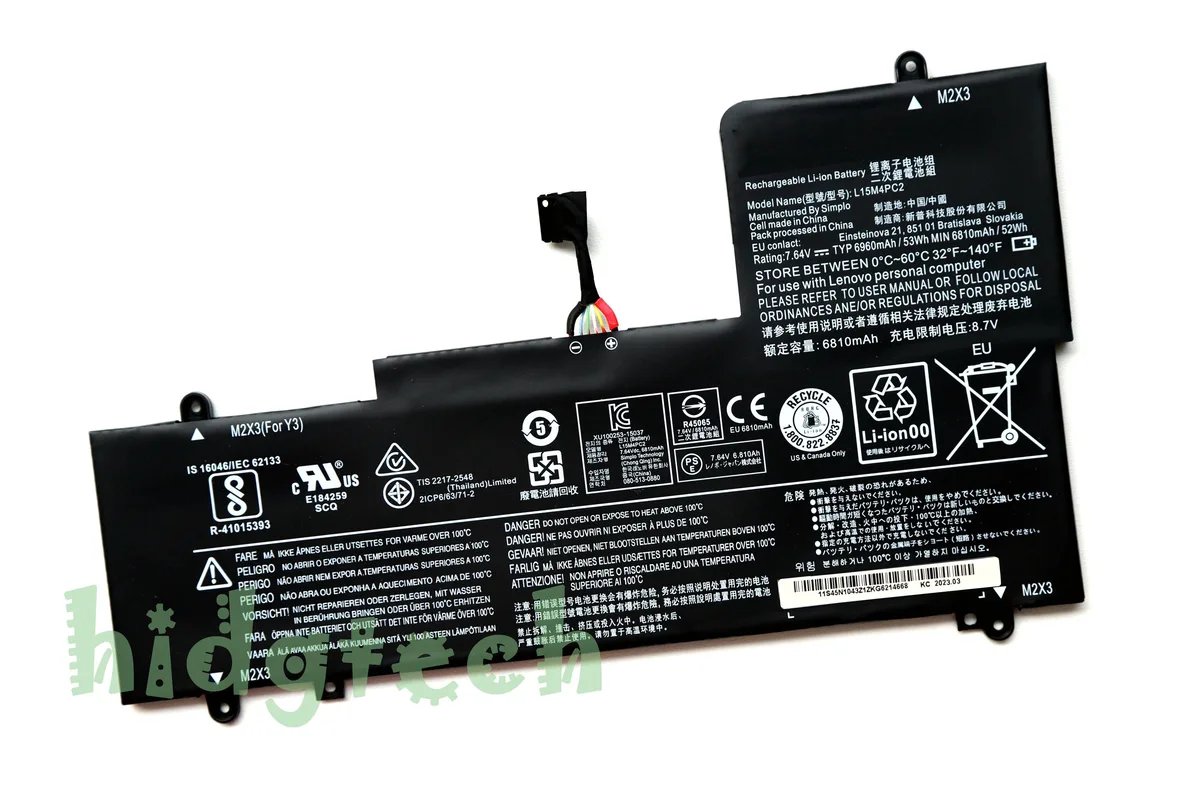 Beisite Beisite L15L4PC2 L15M4PC2 53Wh laptop battery for Lenovo Yoga 710-14IKB 710-15ISK — product photo