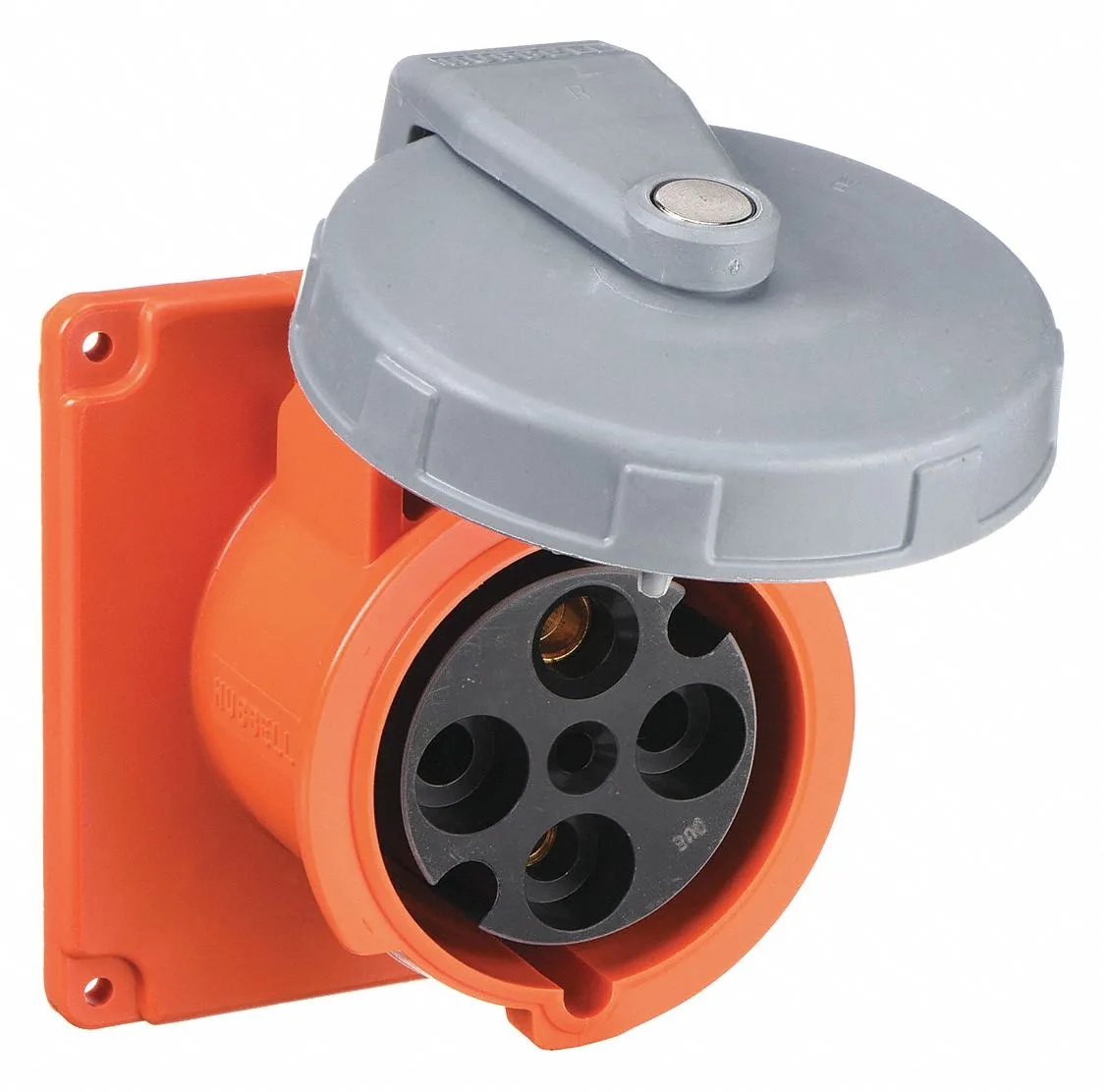 Hubbell Incorporated Hubbell Incorporated IEC Pin and Sleeve Receptacle 100A 250V Orange — product photo
