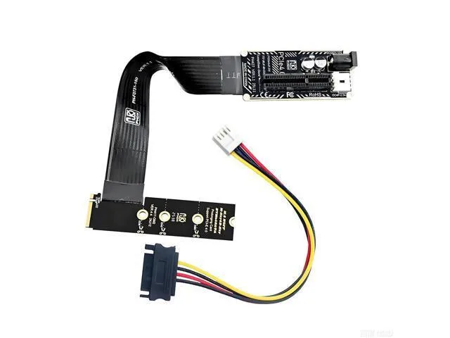 LORDWORLD LORDWORLD M.2 NGFF NVMe M-Key 90 Degree PCIe X1 X4 X8 X16 Adapter for 2260 2280 — product photo