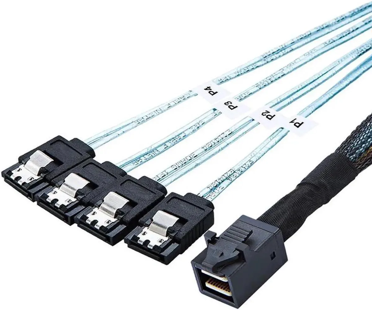 Vszerda Vszerda SFF86434SATA50CM Internal 12G HD Mini SAS SFF-8643 to 4 SATA cable — product photo