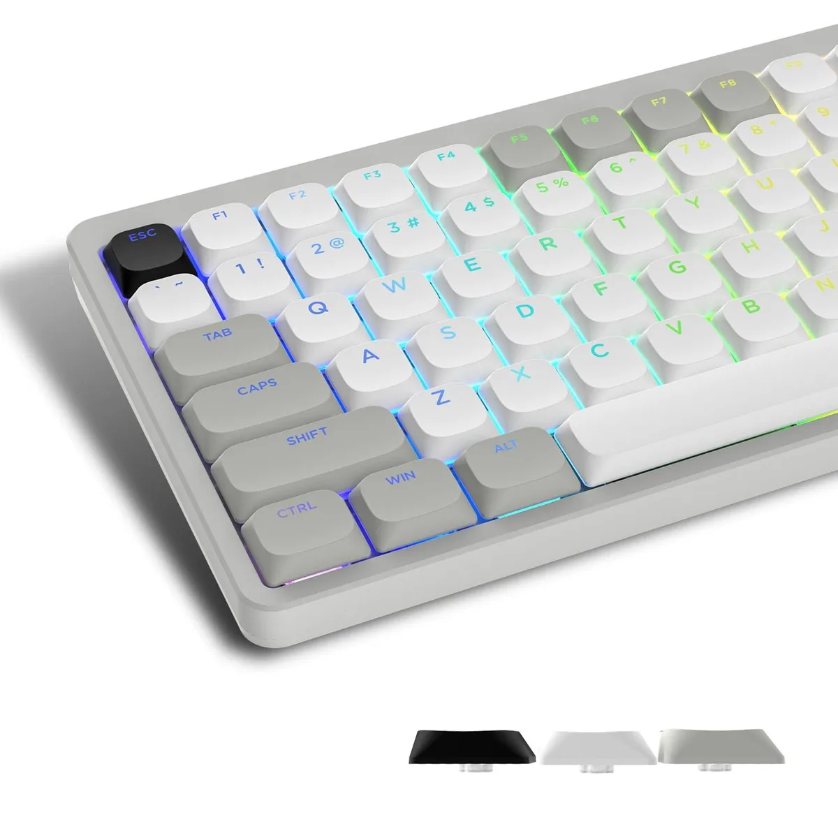 Womier Womier Low Profile Shine-Through Keycaps 144-Key Grey/White — product photo