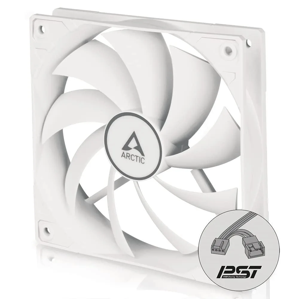 ARCTIC ARCTIC F12 PWM PST 120 mm case fan White — product photo