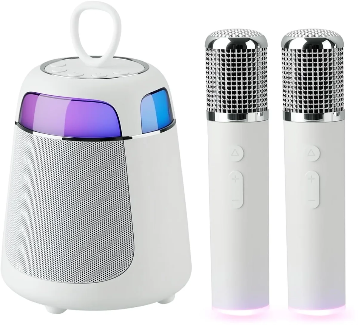  IRUYEE HD-SP12-white 10W Karaoke System with 2 Wireless Mics — product photo