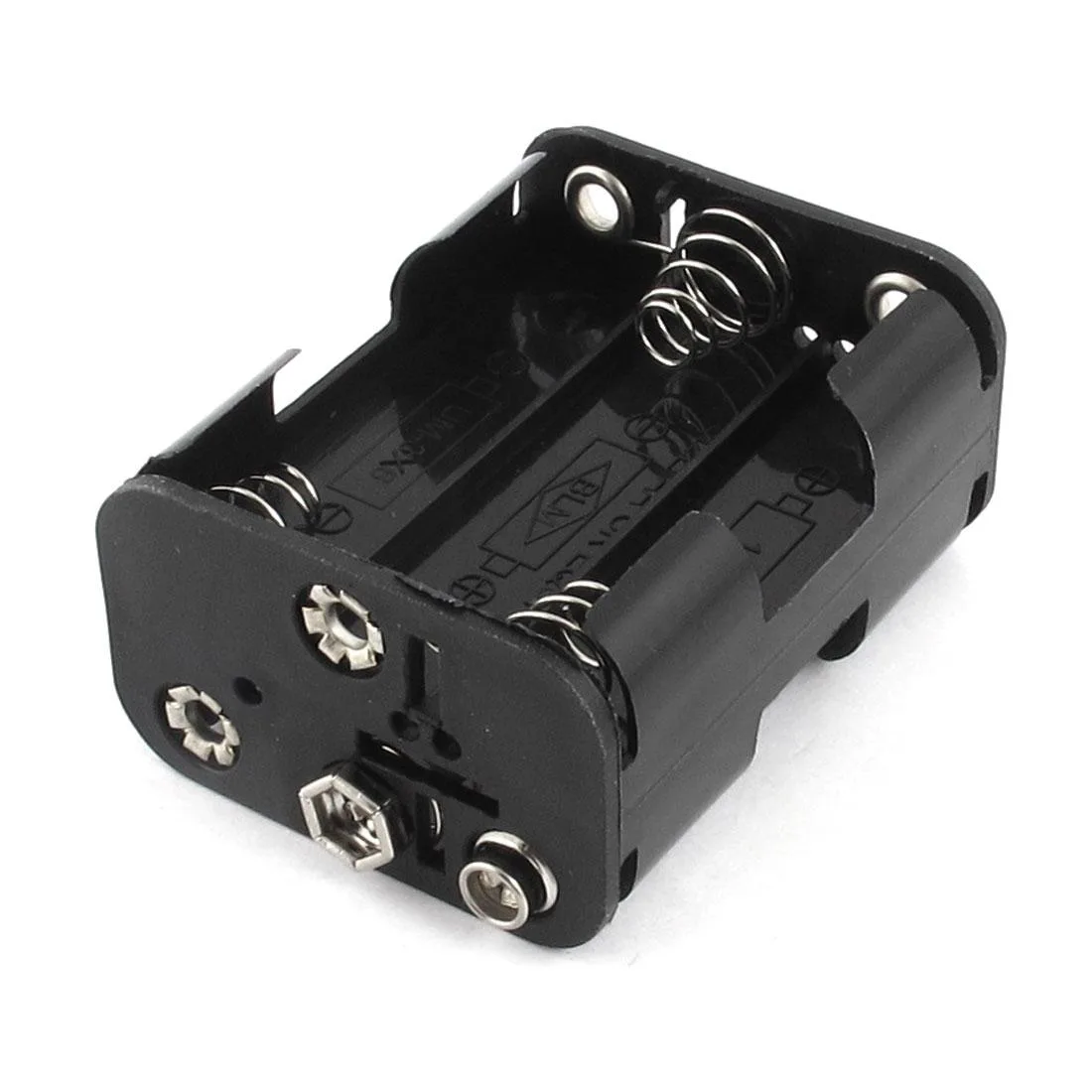 Unique-Bargains Unique-Bargains Double Side Spring Loaded 6 x 1.5V AA Battery Holder Storage Case Box — product photo