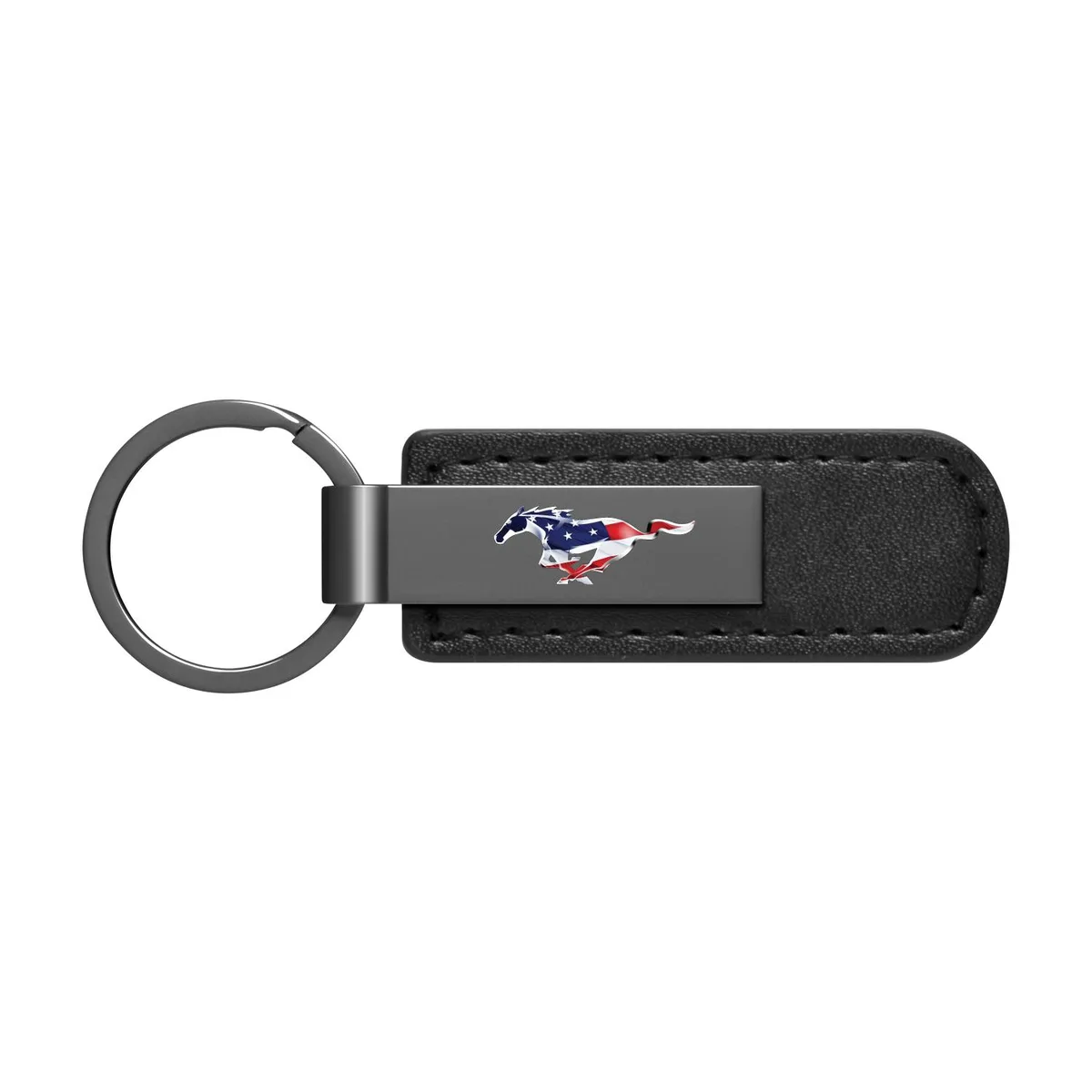 iPick Image, LLC iPick Image, LLC Ford Mustang USA Flag Gunmetal Black Key Chain — product photo