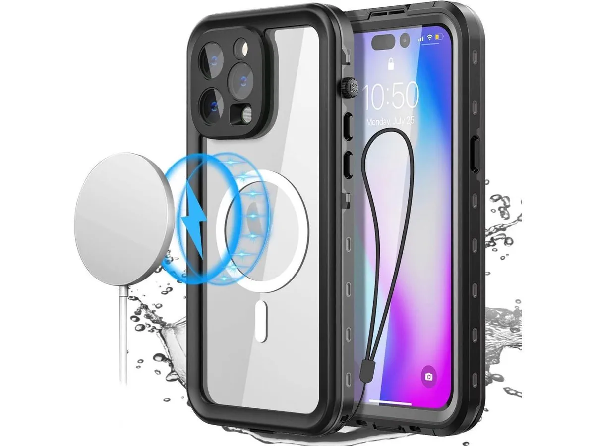 BONAEVER BONAEVER iPhone 14 Pro Max Case IP68 Waterproof MagSafe Black with Screen Protector — product photo