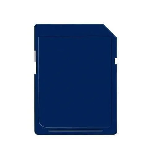 Small rectangular SD memory card, plain finish, 512MB capacity