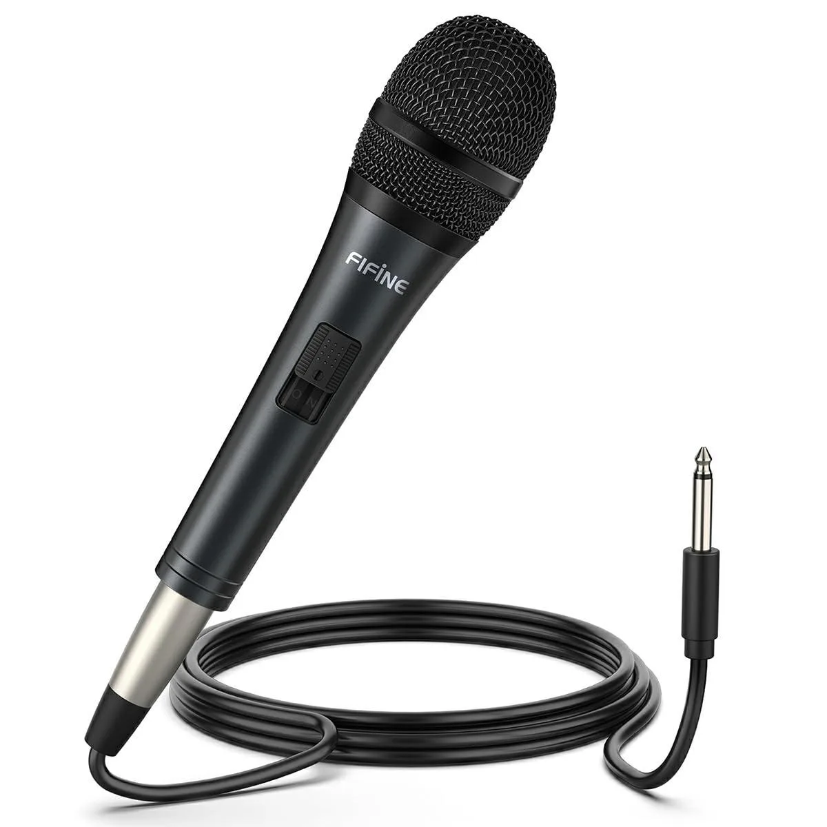  FIFINE K6 Dynamic Vocal Microphone 6.35mm Wired 14.8ft Cable — product photo